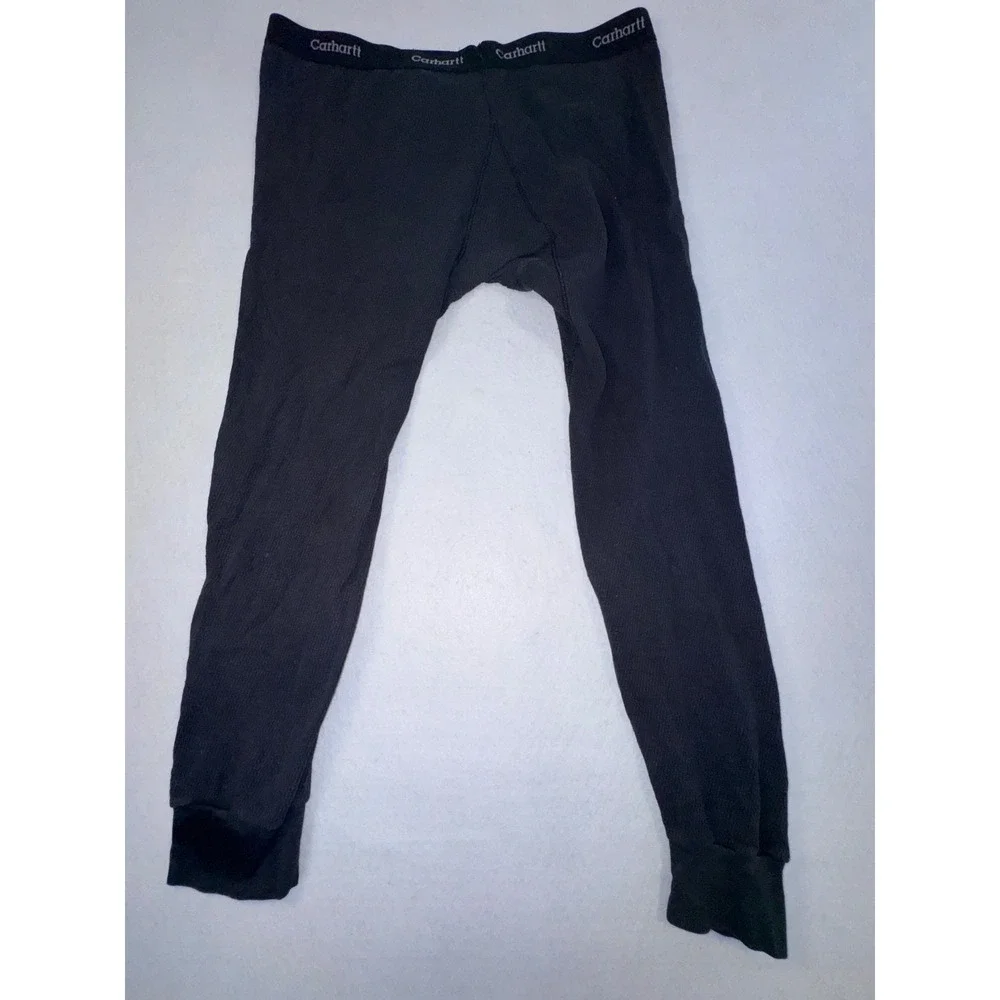 Carhartt Mens Tall‎ XL Black Waffle Knit Thermal Long Underwear Pants K57BLK USA